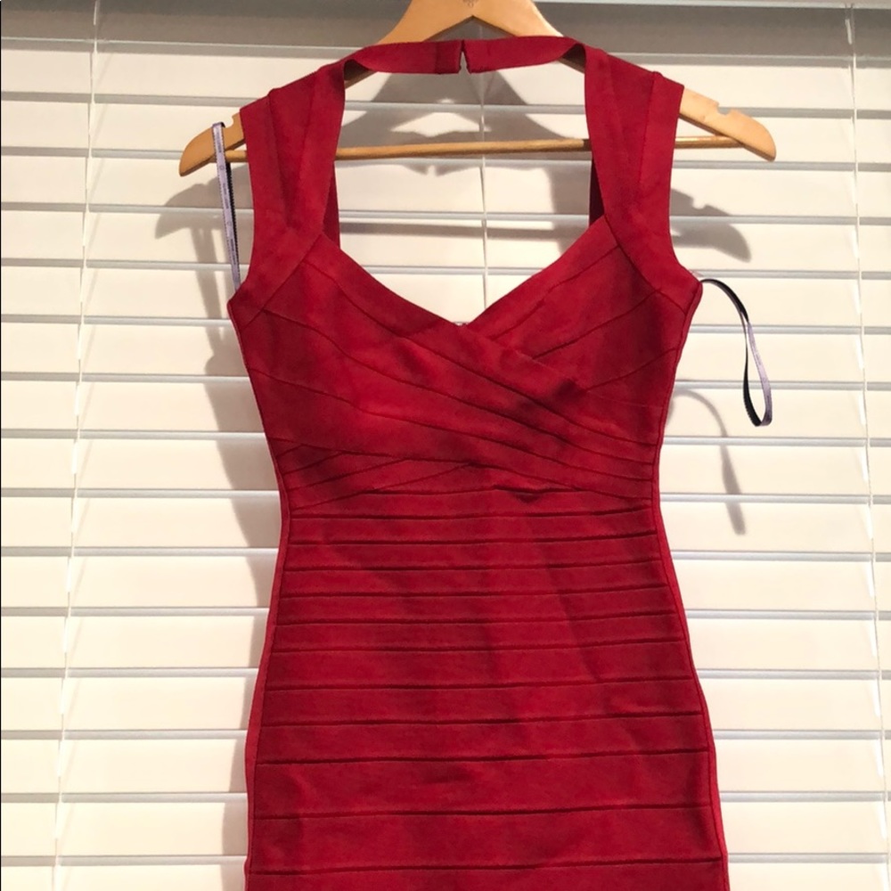 Herve Leger red dress